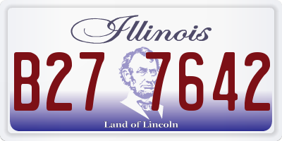 IL license plate B277642