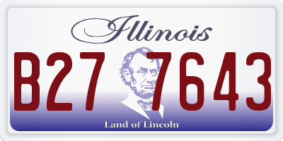 IL license plate B277643