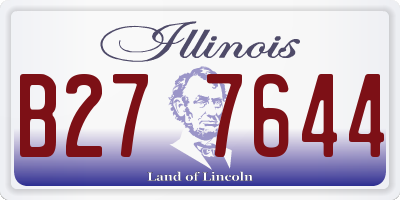 IL license plate B277644