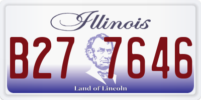 IL license plate B277646