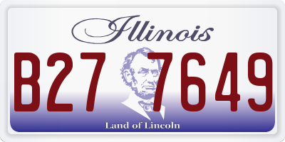 IL license plate B277649