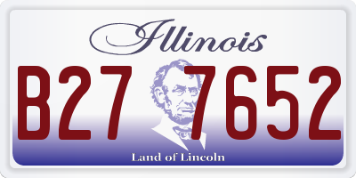 IL license plate B277652