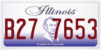 IL license plate B277653