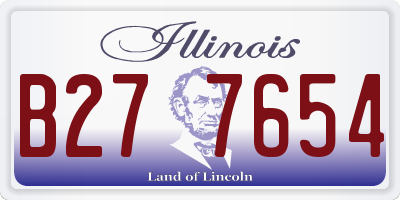 IL license plate B277654