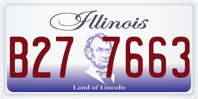 IL license plate B277663
