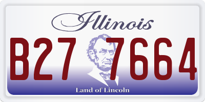 IL license plate B277664