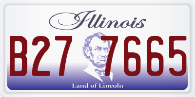 IL license plate B277665