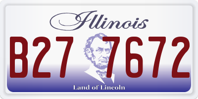 IL license plate B277672
