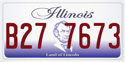 IL license plate B277673