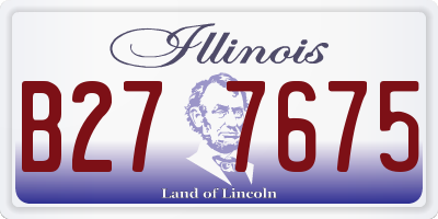 IL license plate B277675