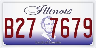 IL license plate B277679