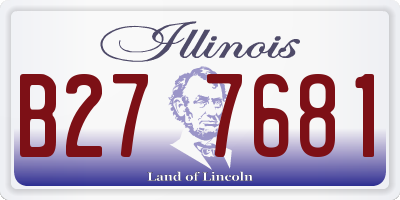 IL license plate B277681