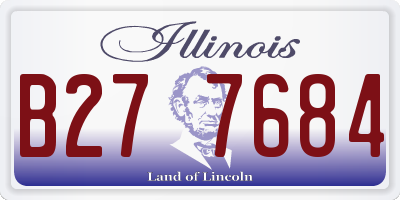IL license plate B277684