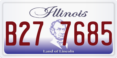 IL license plate B277685