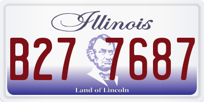 IL license plate B277687