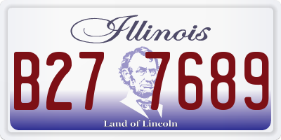IL license plate B277689