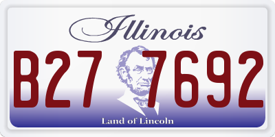 IL license plate B277692