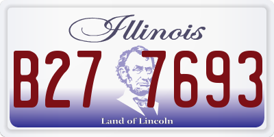 IL license plate B277693