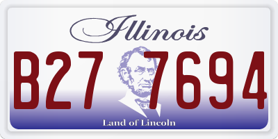 IL license plate B277694