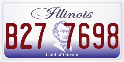 IL license plate B277698