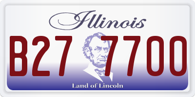 IL license plate B277700