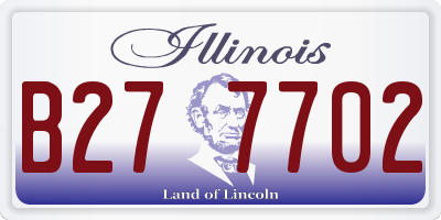 IL license plate B277702