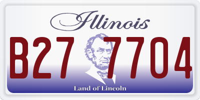 IL license plate B277704