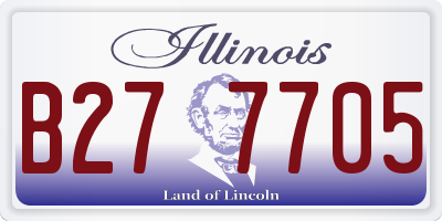 IL license plate B277705