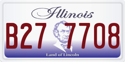 IL license plate B277708