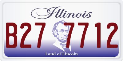 IL license plate B277712