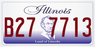 IL license plate B277713