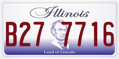 IL license plate B277716