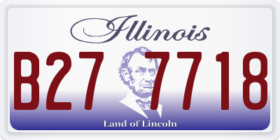 IL license plate B277718