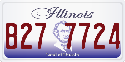 IL license plate B277724