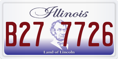 IL license plate B277726