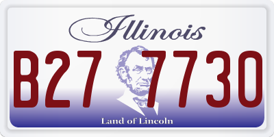IL license plate B277730