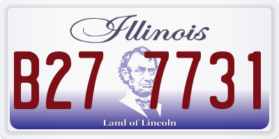 IL license plate B277731