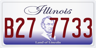 IL license plate B277733