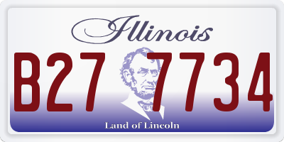 IL license plate B277734