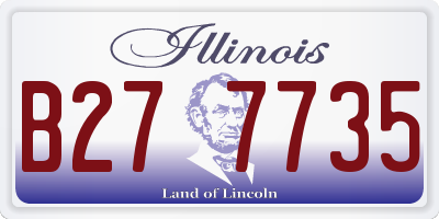 IL license plate B277735