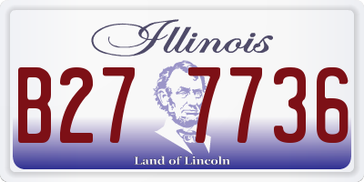 IL license plate B277736