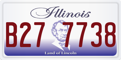 IL license plate B277738