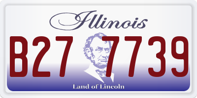 IL license plate B277739
