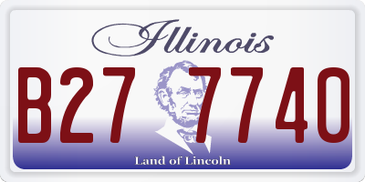IL license plate B277740