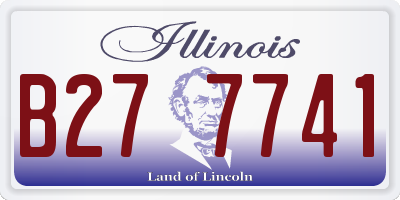 IL license plate B277741