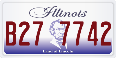 IL license plate B277742