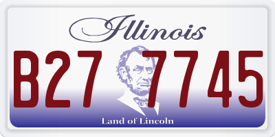 IL license plate B277745
