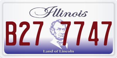 IL license plate B277747