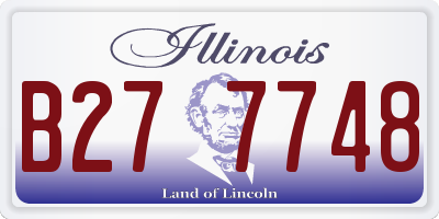 IL license plate B277748