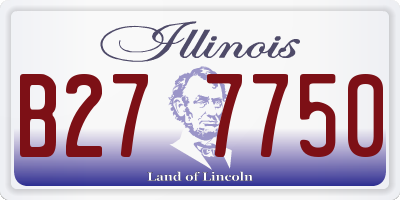 IL license plate B277750